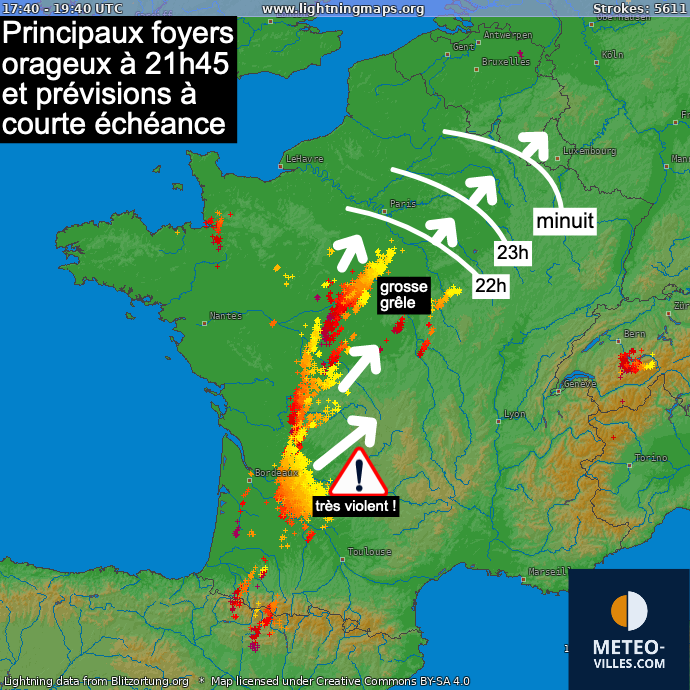 Actualités météo Violents orages et grêle pour mettre fin à la